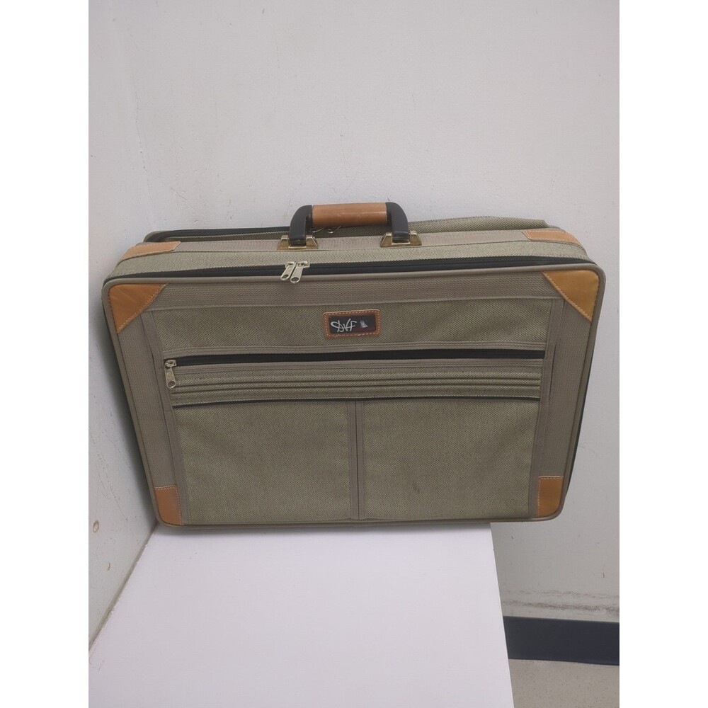 Diane Von Furstenberg DVF Vintage Luggage Green Travel Carryon 22"x 6" x 14"